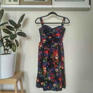 Anthropologie Floral Corduroy Dress - 10